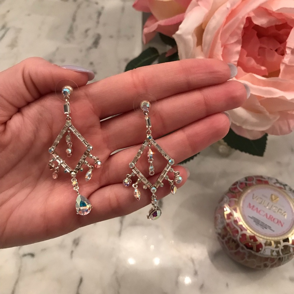 Chandelier iridescent earrings!